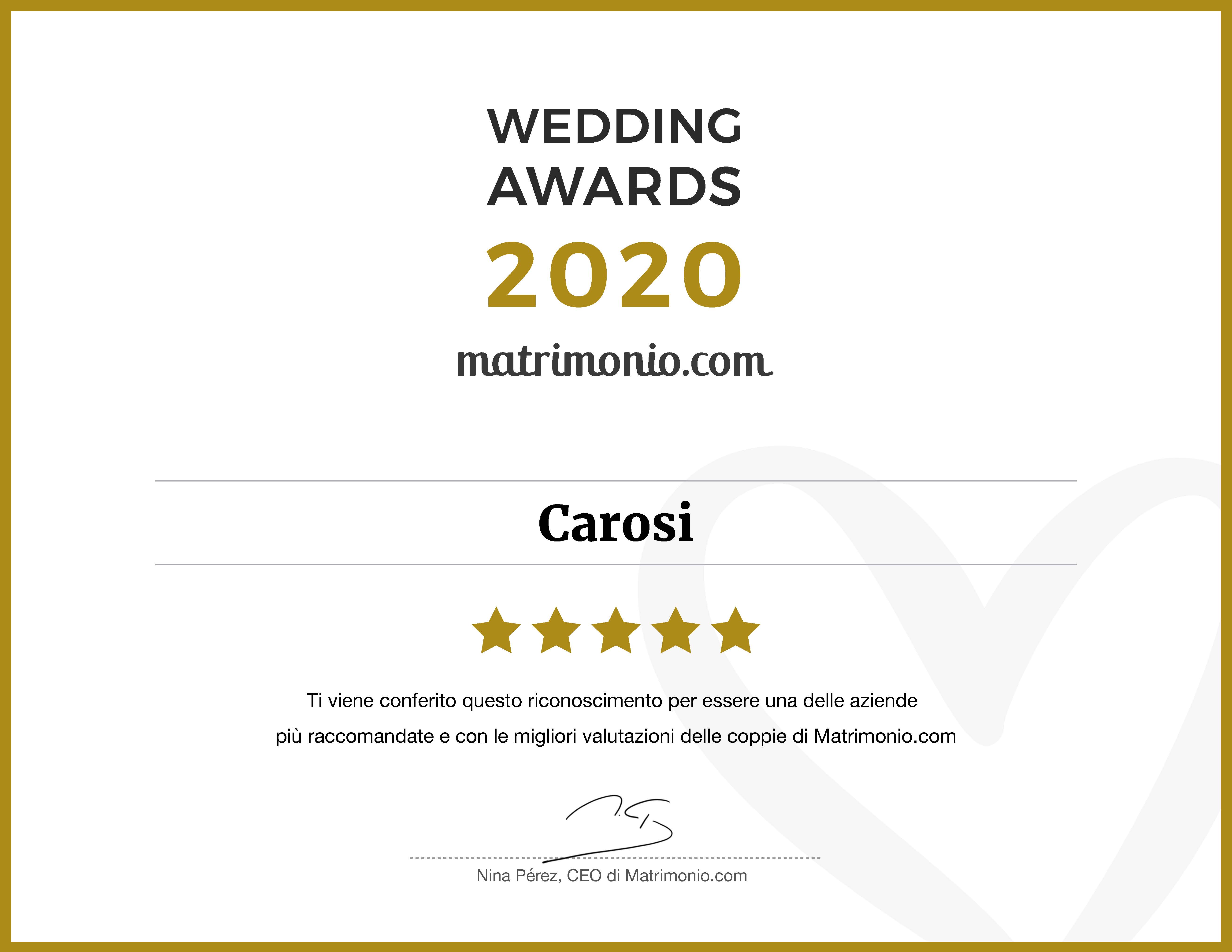 Sartoria Carosi - Wedding Awards 2020 